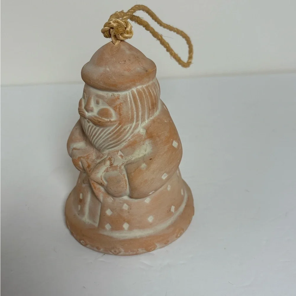 Terracotta Seaside Santa Bell with Starfish